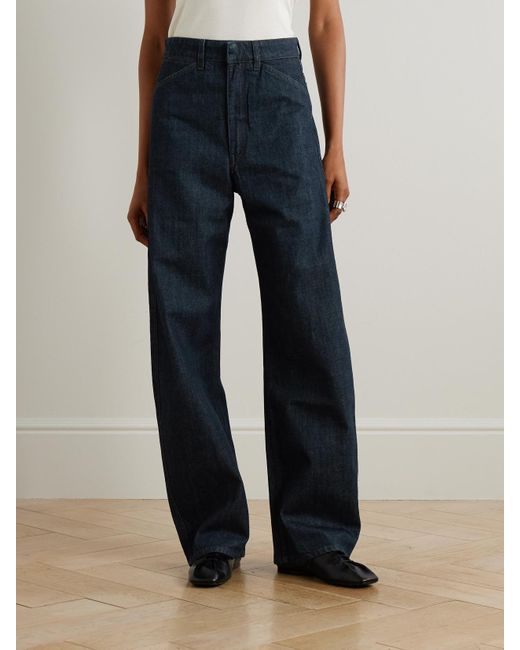 Lemaire Blue Barrel-Hose Mit Weitem Bein Aus Bio-Denim