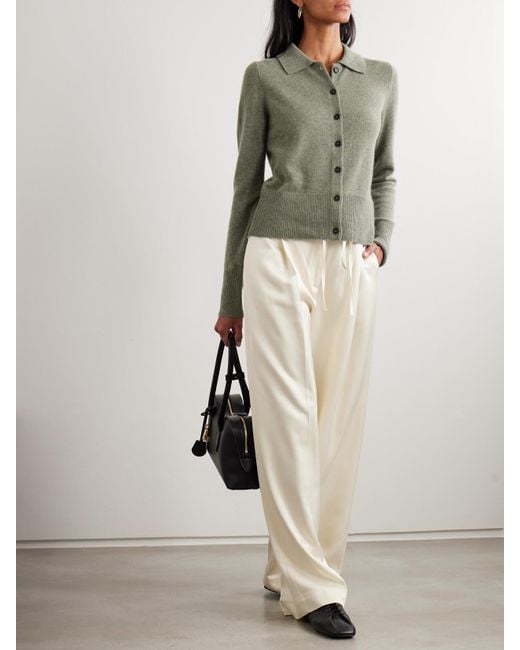 LeKasha Green Fraga Organic Cashmere Cardigan