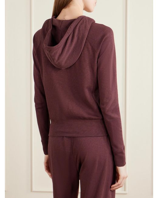 James Perse Purple French Cotton-Terry Hoodie