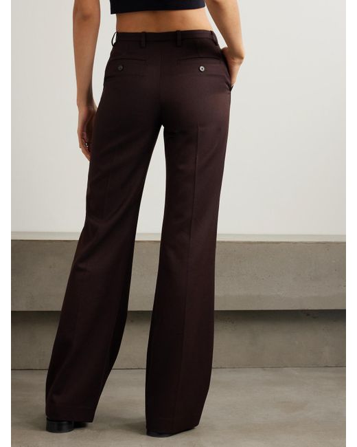 Frankie Shop Brown Lyra Twill Flared Pants