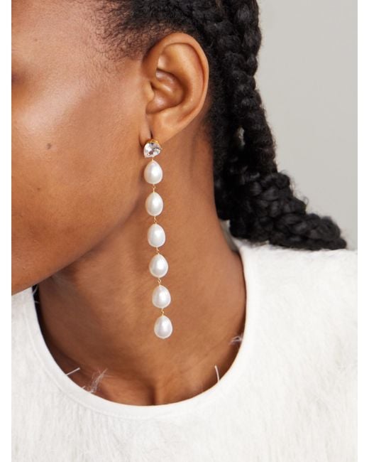 Completedworks Natural Recycled Vermeil, Cubic Zirconia And Pearl Earrings