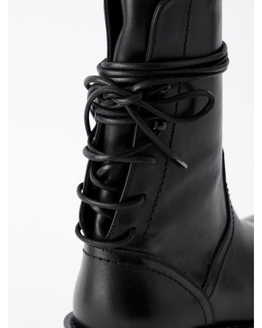 Ann Demeulemeester Black Henrica Leather Ankle Boots