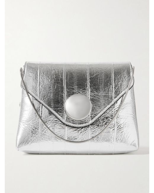 Khaite Gray Bobbi Schultertasche Aus Aalleder