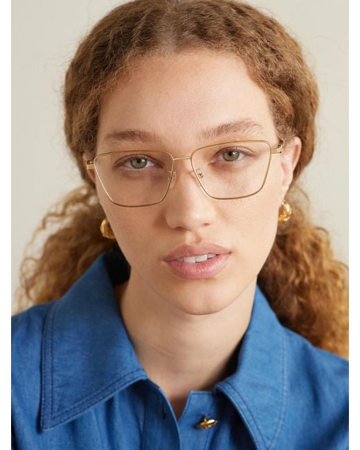 Fendi Natural Baguette Square-Framed-Tone Optical Glasses