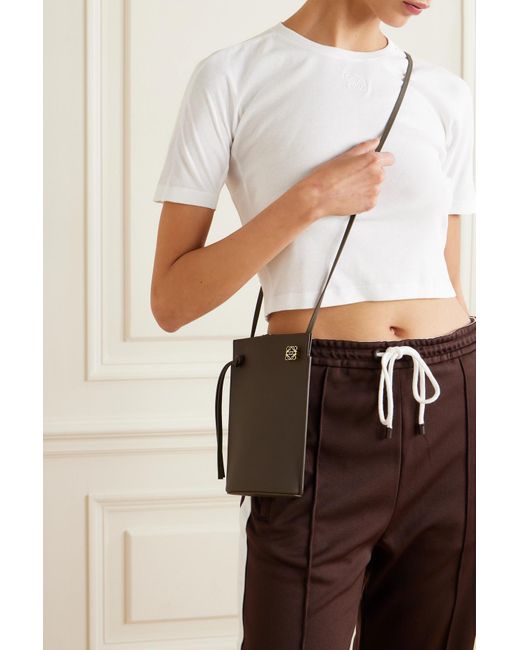 Loewe Dice Pocket Embellished Leather Shoulder Bag in Green Lyst