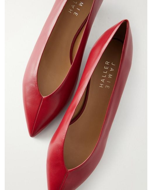 Jamie Haller Red The Trap Leather Pumps