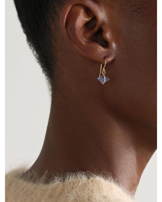 Melissa Joy Manning Natural 14-Karat Recycled, Iolite And Herkimer Diamond Earrings