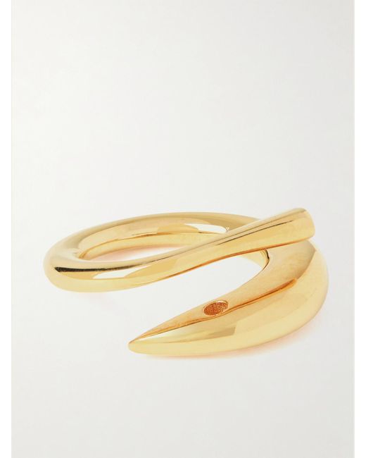 Bottega Veneta Metallic Sardine-Plated Ring
