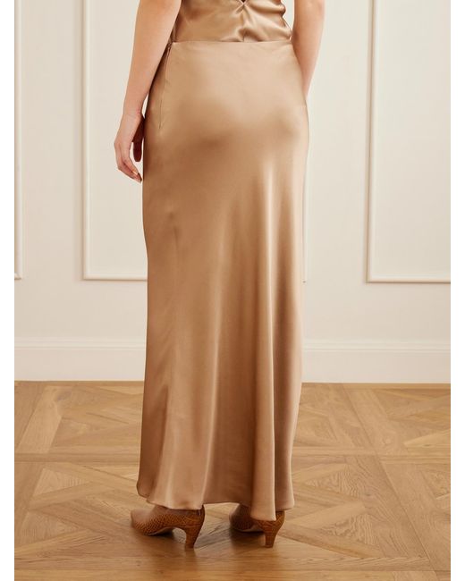 Gabriela Hearst Natural Frei Silk-Satin Maxi Skirt