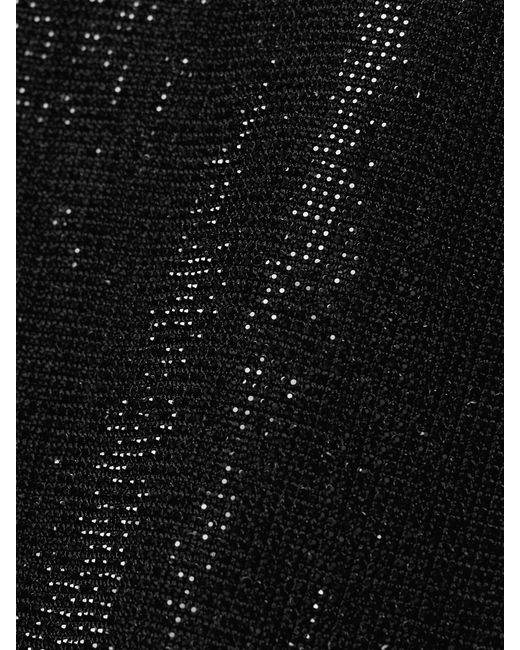 Alexander Wang Black Crystal-Embellished Jersey Midi Dress