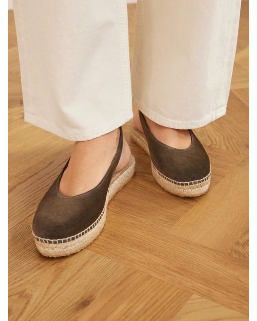 Gianvito Rossi Natural Paz Suede Slingback Espadrilles