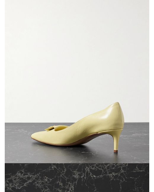 Khaite Metallic Celia Pocket Buckled Leather Pumps
