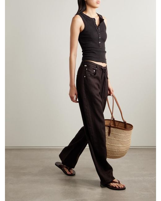 Citizens of Humanity Black Caralyn Ribbed Jersey Tank