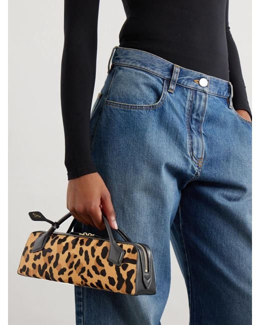 Alaïa Multicolor Le Teckel Tote Aus Kalbshaar Mit Leopardenprint Und Lederbesätzen