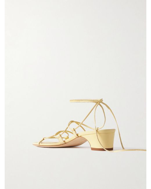 Manolo Blahnik Natural Dellasan 30 Leather Sandals