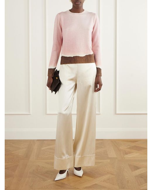 Oscar de la Renta Pink Wool Sweater