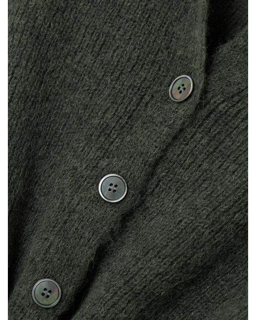 Our Legacy Green Mazzy Brushed Alpaca-Blend Cardigan