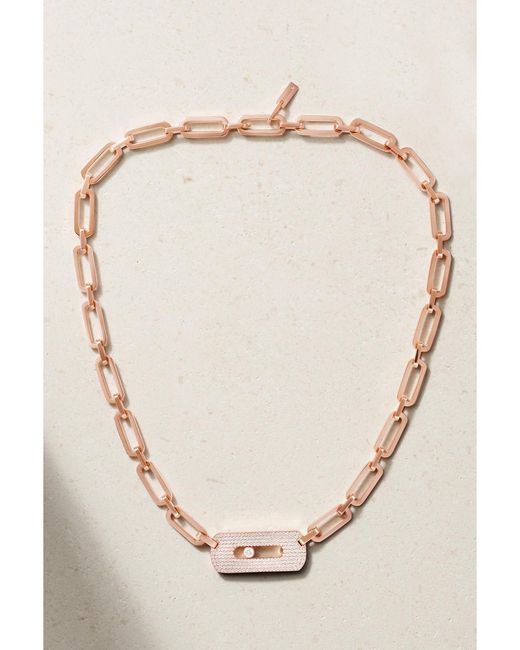 Messika Natural My Move King 18-Karat Rose Diamond Necklace