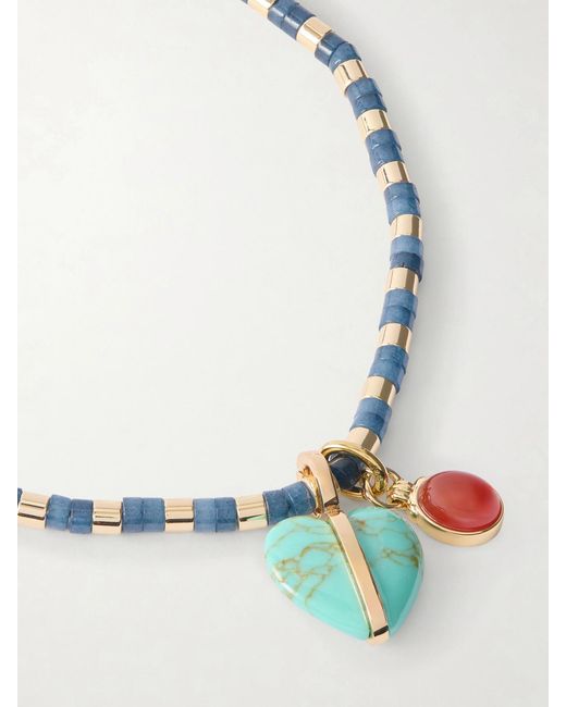Roxanne Assoulin Natural The Bar-Tone, Lapis Lazuli, And Carnelian Necklace