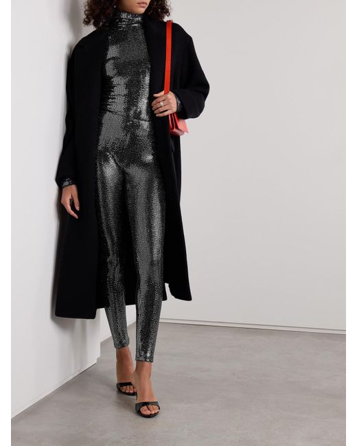 Isabel Marant Gray Joshua Sequined Tulle Leggings