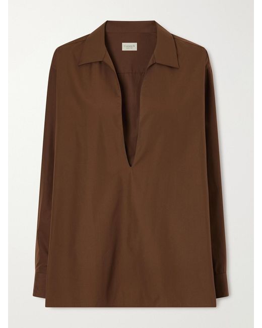 Comme Si Brown Cotton-Poplin Shirt