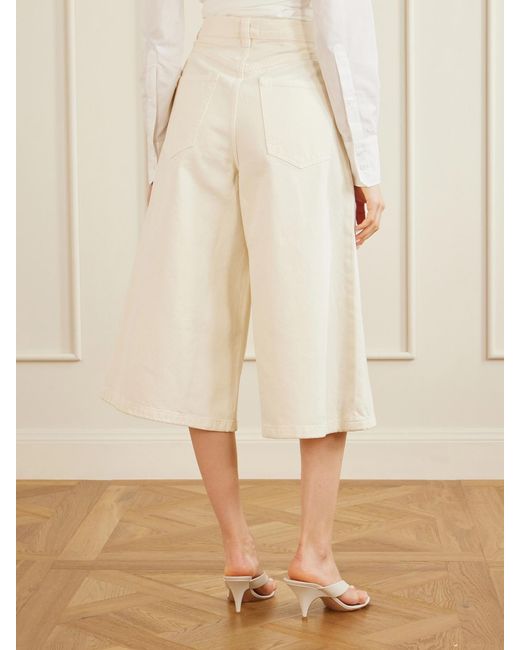 Agolde Natural 80's Gaucho Organic Cotton Shorts