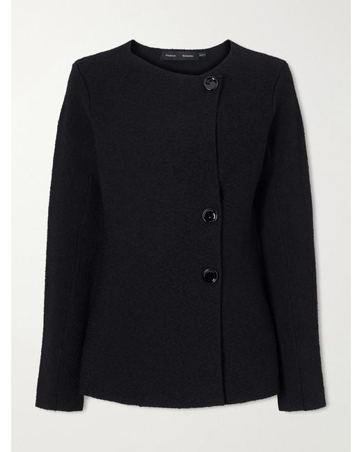 Proenza Schouler Black Sukki Draped Bouclé Jacket