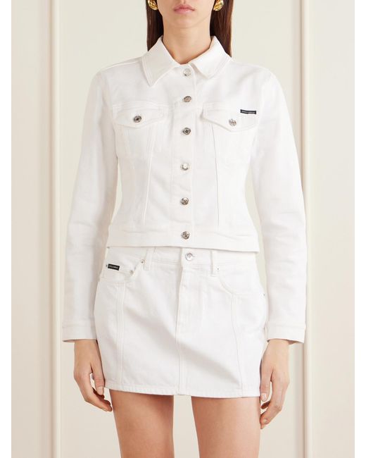 Dolce & Gabbana White Denim Jacket