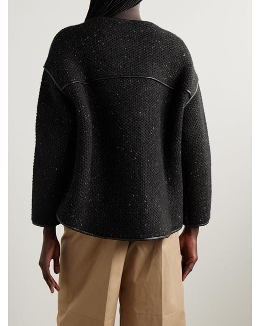 Altuzarra Black Medrano Honeycomb-Knit Wool-Blend Jacket