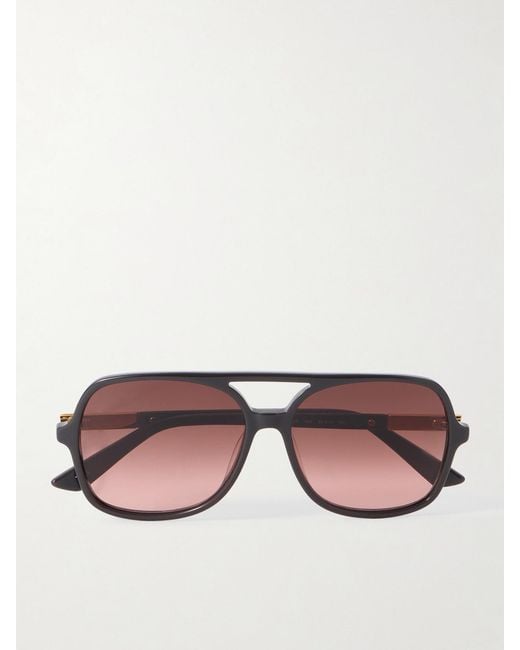Chloé Judy Aviator-Style Acetate And-Tone Sunglasses in Pink  display picture 1
