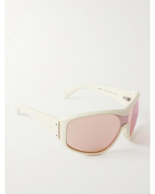 Moncler Natural Thyra Oval-Frame Ski Sunglasses