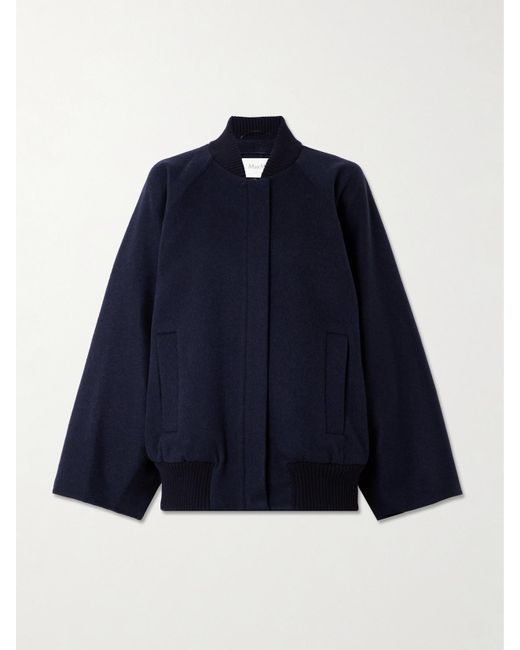 Max Mara Blue Zenone Oversized Cashmere Coat