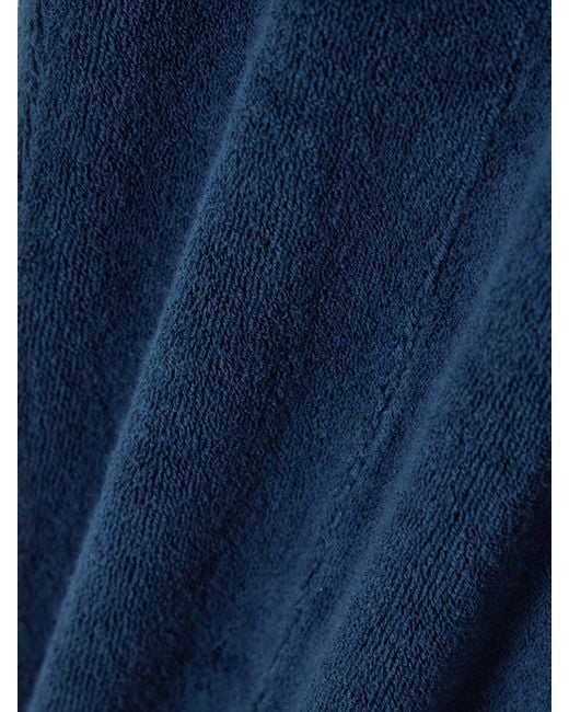 Suzie Kondi Blue Fili Kick Cropped Cotton-Blend Terry Flared Pants