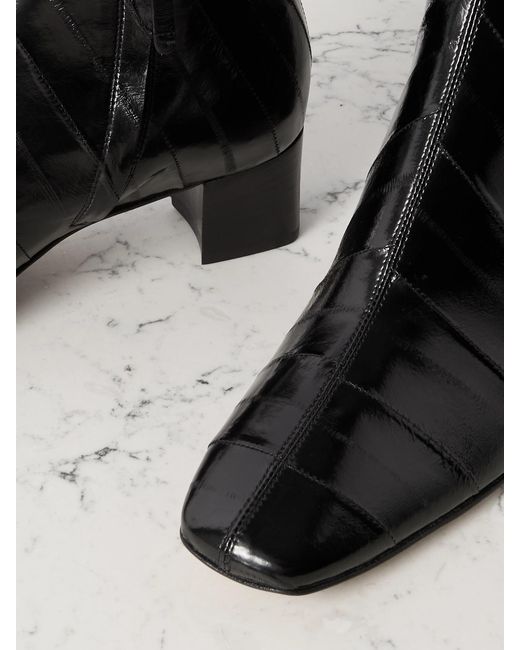 LEGRES Black 83 Eel Ankle Boots