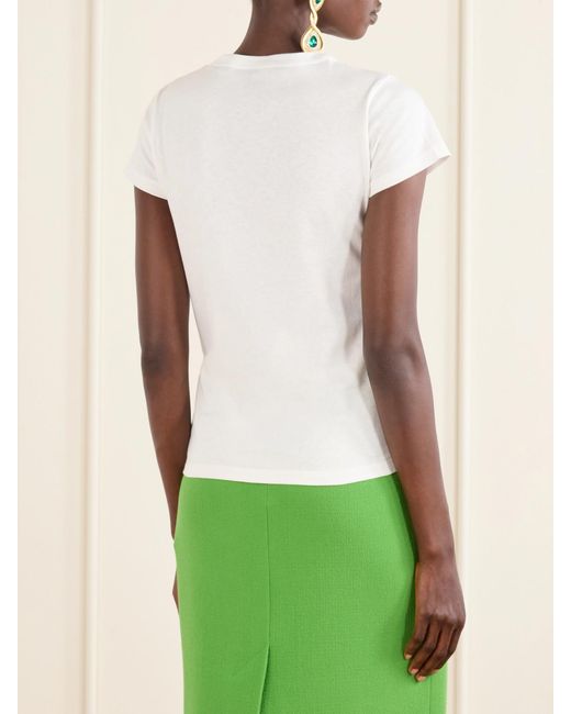 Valentino Garavani White Printed Cotton Jersey T-Shirt