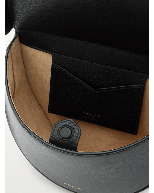Alaïa Black Textured-Leather Shoulder Bag