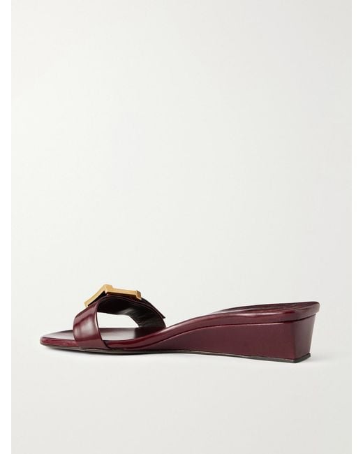 Khaite Brown Manhattan Buckled Leather Sandals