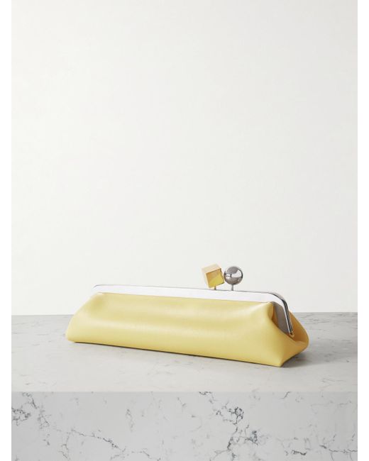 Jacquemus Yellow Le Salon Clutch Aus Leder