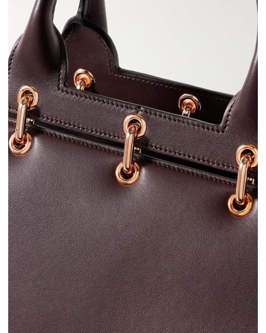 Gabriela Hearst Brown Amethyst Kleine Tote Aus Leder
