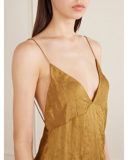 Khaite Natural Timy Crinkled-Voile Camisole