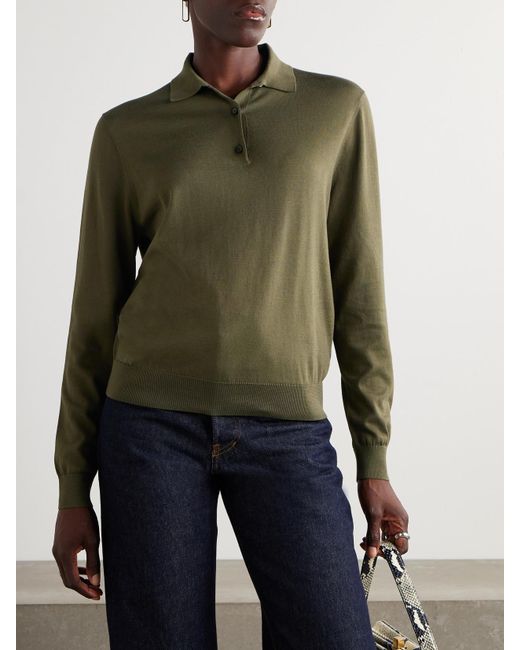 Loro Piana Green Cotton Polo Shirt