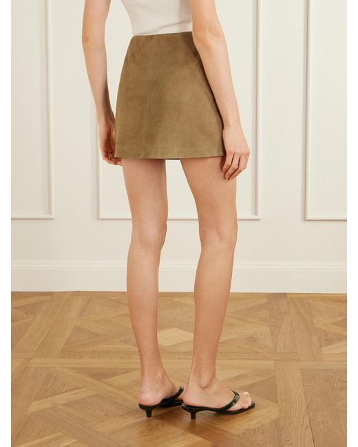 Arma Natural Melody Suede Mini Skirt