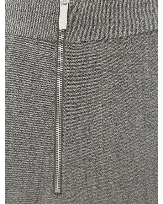 Tibi Gray Wool Straight-Leg Pants