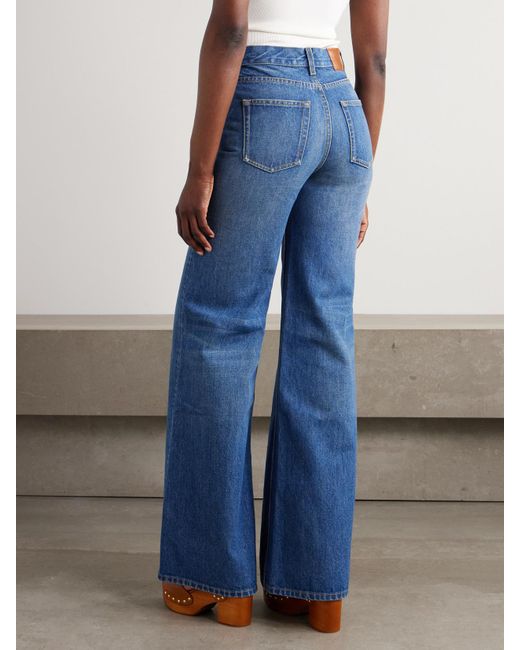 Chloé Blue High-Rise Wide-Leg Jeans