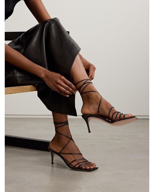 Gianvito Rossi Metallic 85 Leather Sandals