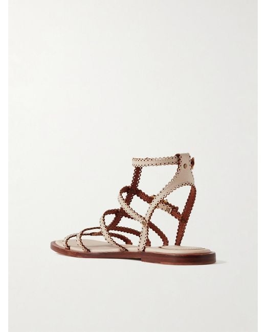 Zimmermann White Goldie Leather Sandals