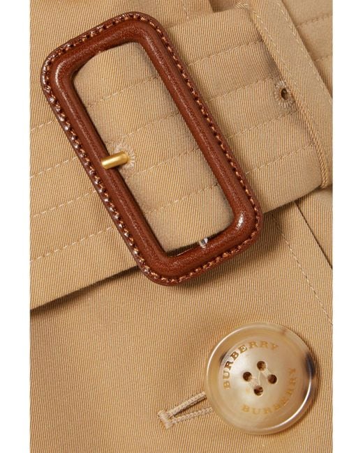 Burberry Natural Chelsea Long Trenchcoat Aus Biobaumwollgabardine
