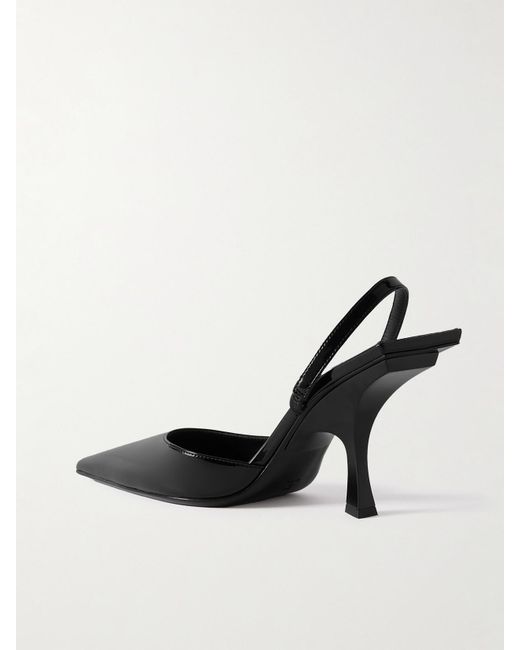 The Attico White Ester Patent-Leather Mules