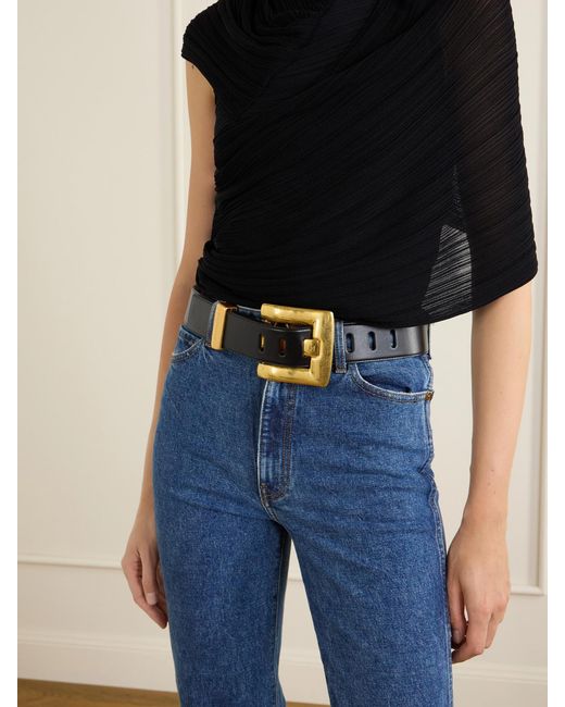 Balmain Black Anthem Leather Belt