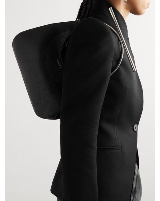 Alexander McQueen Black T-Bar Tote Aus Strukturiertem Leder Mit Verzierung